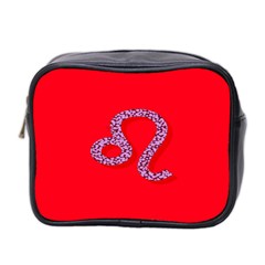 Illustrated Zodiac Red Purple Star Polka Dot Mini Toiletries Bag 2-side