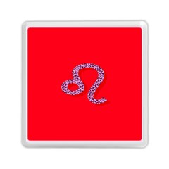 Illustrated Zodiac Red Purple Star Polka Dot Memory Card Reader (square)  by Mariart