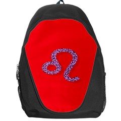 Illustrated Zodiac Red Purple Star Polka Dot Backpack Bag