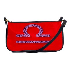 Illustrated Zodiac Red Purple Star Polka Shoulder Clutch Bags