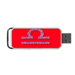 Illustrated Zodiac Red Purple Star Polka Portable Usb Flash (two Sides) by Mariart