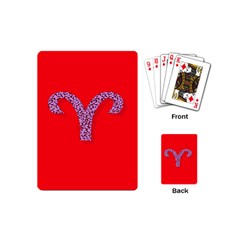 Illustrated Zodiac Red Star Purple Playing Cards (mini) 