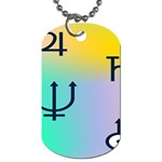 Illustrated Zodiac Star Dog Tag (Two Sides) Front