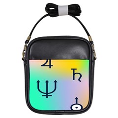 Illustrated Zodiac Star Girls Sling Bags by Mariart