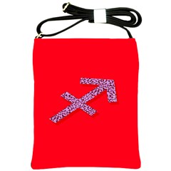 Illustrated Zodiac Star Red Purple Shoulder Sling Bags