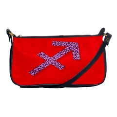 Illustrated Zodiac Star Red Purple Shoulder Clutch Bags by Mariart