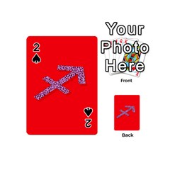 Illustrated Zodiac Star Red Purple Playing Cards 54 (mini)  by Mariart