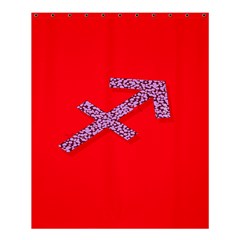 Illustrated Zodiac Star Red Purple Shower Curtain 60  X 72  (medium) 