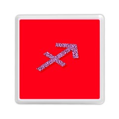 Illustrated Zodiac Star Red Purple Memory Card Reader (square) 