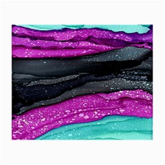 Green Pink Purple Black Stone Small Glasses Cloth (2-side) by Mariart