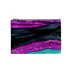 Green Pink Purple Black Stone Cosmetic Bag (medium)  by Mariart