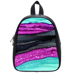 Green Pink Purple Black Stone School Bags (small) 