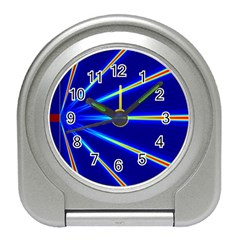 Light Neon Blue Travel Alarm Clocks by Mariart