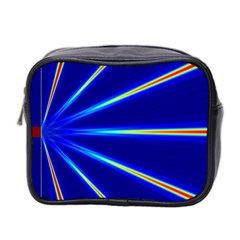 Light Neon Blue Mini Toiletries Bag 2-side by Mariart