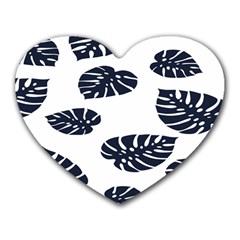 Leaf Summer Tech Heart Mousepads