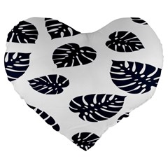 Leaf Summer Tech Large 19  Premium Heart Shape Cushions