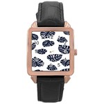 Leaf Summer Tech Rose Gold Leather Watch  Front