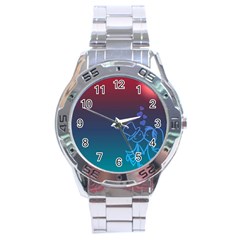 Love Valentine Kiss Purple Red Blue Romantic Stainless Steel Analogue Watch