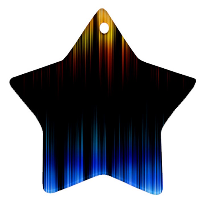 Light Orange Blue Ornament (Star)