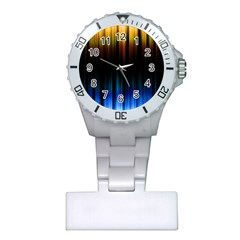 Light Orange Blue Plastic Nurses Watch by Mariart