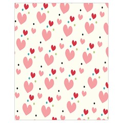 Love Heart Pink Polka Valentine Red Black Green White Drawstring Bag (small) by Mariart