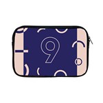 Number 9 Blue Pink Circle Polka Apple iPad Mini Zipper Cases Front