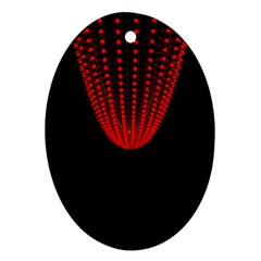 Normal Field Of An Elliptic Paraboloid Red Ornament (oval)