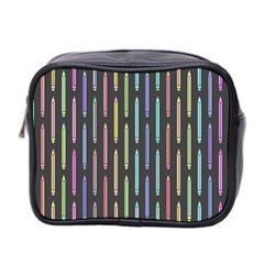 Pencil Stationery Rainbow Vertical Color Mini Toiletries Bag 2-side