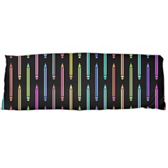 Pencil Stationery Rainbow Vertical Color Body Pillow Case (dakimakura) by Mariart