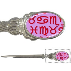 Illustrated Zodiac Red Purple Star Letter Openers