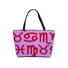 Illustrated Zodiac Red Purple Star Shoulder Handbags by Mariart