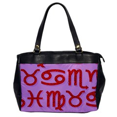 Illustrated Zodiac Red Purple Star Office Handbags