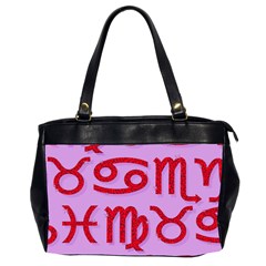 Illustrated Zodiac Red Purple Star Office Handbags (2 Sides)  by Mariart