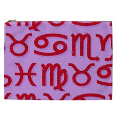 Illustrated Zodiac Red Purple Star Cosmetic Bag (xxl)  by Mariart