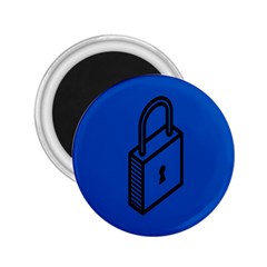 Padlock Love Blue Key 2 25  Magnets