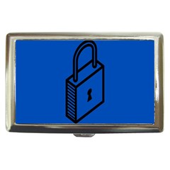 Padlock Love Blue Key Cigarette Money Cases