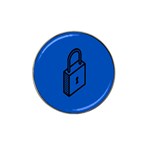 Padlock Love Blue Key Hat Clip Ball Marker (10 pack) Front