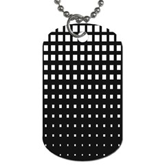 Plaid White Black Dog Tag (one Side) by Mariart