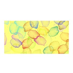 Watercolors On A Yellow Background          Satin Wrap by LalyLauraFLM