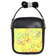 Watercolors On A Yellow Background                Girls Sling Bag