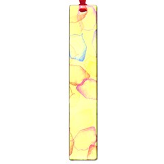 Watercolors On A Yellow Background                Large Book Mark by LalyLauraFLM