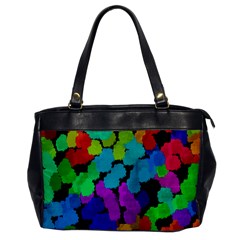 Colorful strokes on a black background               Oversize Office Handbag