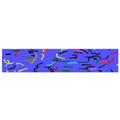 Paint Strokes On A Blue Background              Flano Scarf by LalyLauraFLM