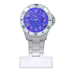 Paint Strokes On A Blue Background              Nurses Watch by LalyLauraFLM