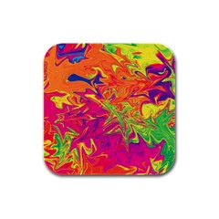 Colors Rubber Square Coaster (4 pack) 