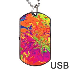 Colors Dog Tag USB Flash (One Side)