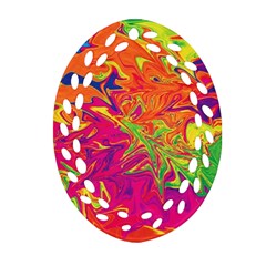 Colors Oval Filigree Ornament (Two Sides)