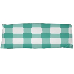 Plaid Blue Green White Line Body Pillow Case (dakimakura) by Mariart