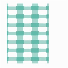 Plaid Blue Green White Line Large Garden Flag (two Sides)