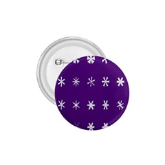 Purple Flower Floral Star White 1 75  Buttons by Mariart